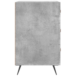 Comodino Grigio Cemento 40x40x66 cm in Legno Multistrato 827632