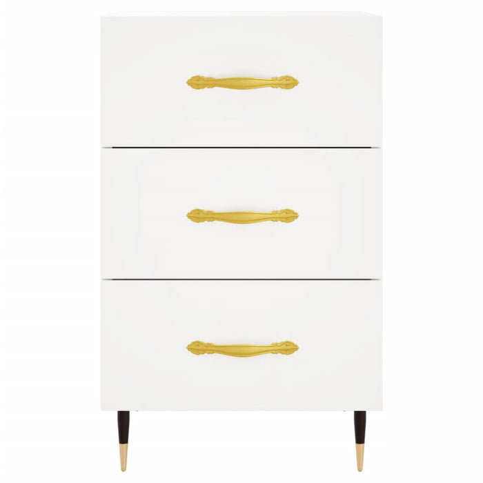 Comodino-Tavolino da notte Bianco 40x40x66 cm in Legno Multistrato 633241