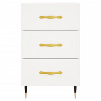 vidaXL Comodino Bianco 40x40x66 cm in Legno Multistrato