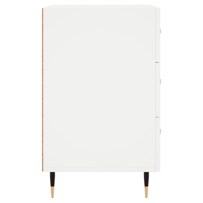 vidaXL Comodino Bianco 40x40x66 cm in Legno Multistrato