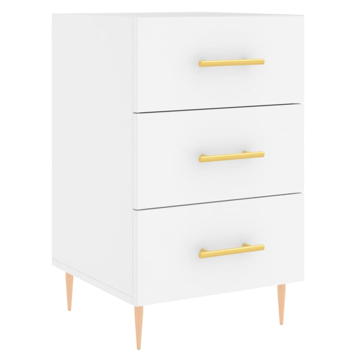 Comodino Bianco 40x40x66 cm in Legno Multistrato 827644