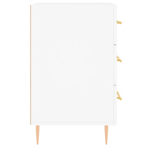 Comodino-Tavolino da notte Bianco 40x40x66 cm in Legno Multistrato 542716