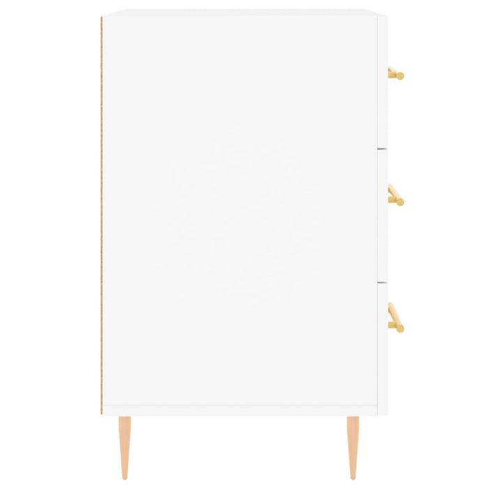 Comodino-Tavolino da notte Bianco 40x40x66 cm in Legno Multistrato 542716