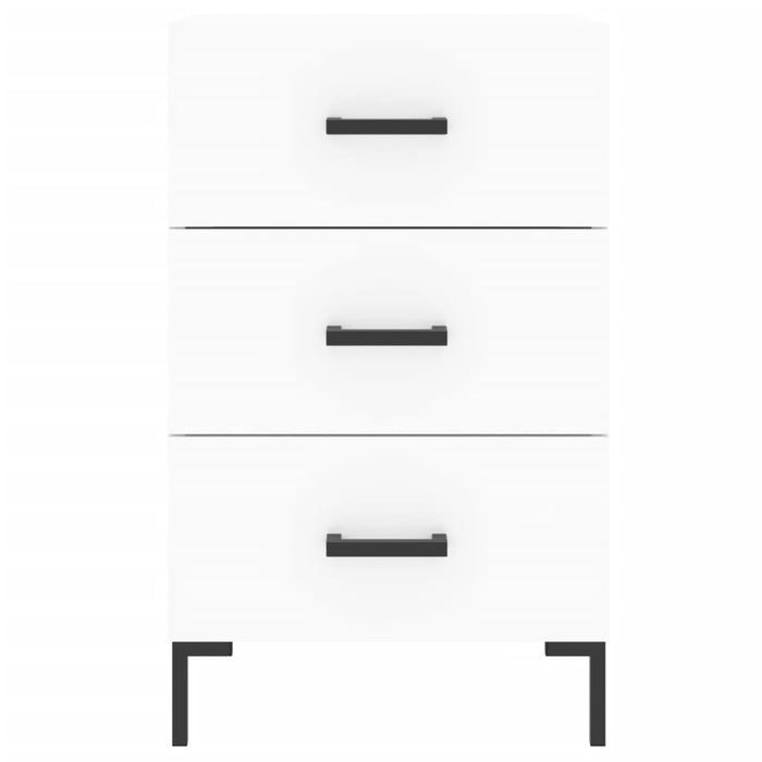 Comodino-Tavolino da notte Bianco 40x40x66 cm in Legno Multistrato 345523