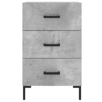 Comodino Grigio Cemento 40x40x66 cm in Legno Multistrato 827664
