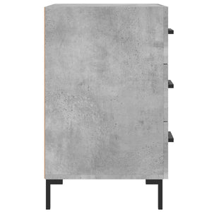 Comodino Grigio Cemento 40x40x66 cm in Legno Multistrato 827664
