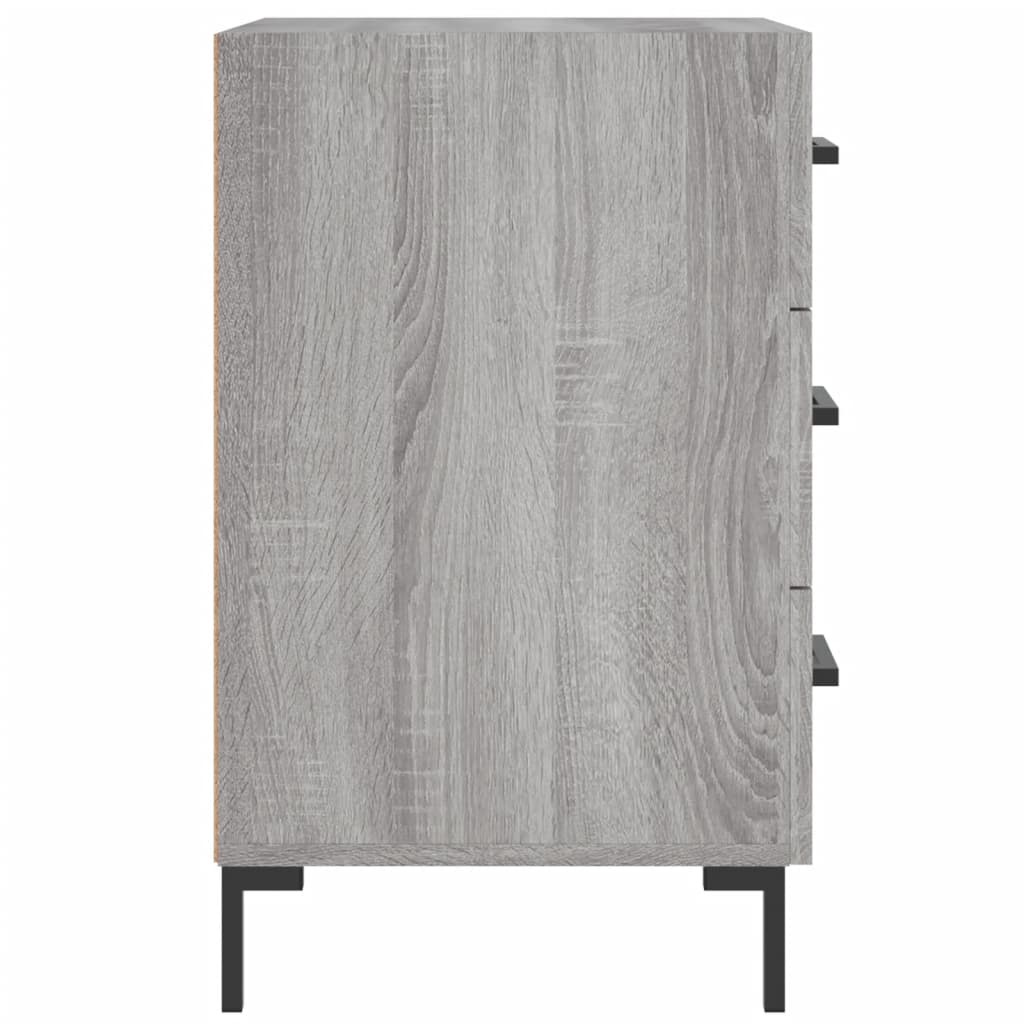 vidaXL Comodino Grigio Sonoma 40x40x66 cm in Legno Multistrato