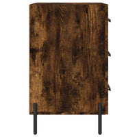 Comodino Rovere Fumo 40x40x66 cm in Legno Multistrato 827673