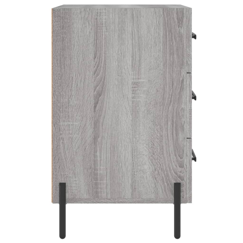 Comodino Grigio Sonoma 40x40x66 cm in Legno Multistrato 827674