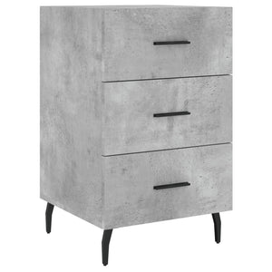 Comodino Grigio Cemento 40x40x66 cm in Legno Multistrato 827680