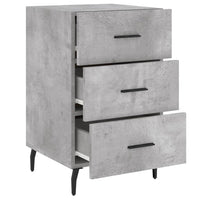 Comodino Grigio Cemento 40x40x66 cm in Legno Multistrato 827680