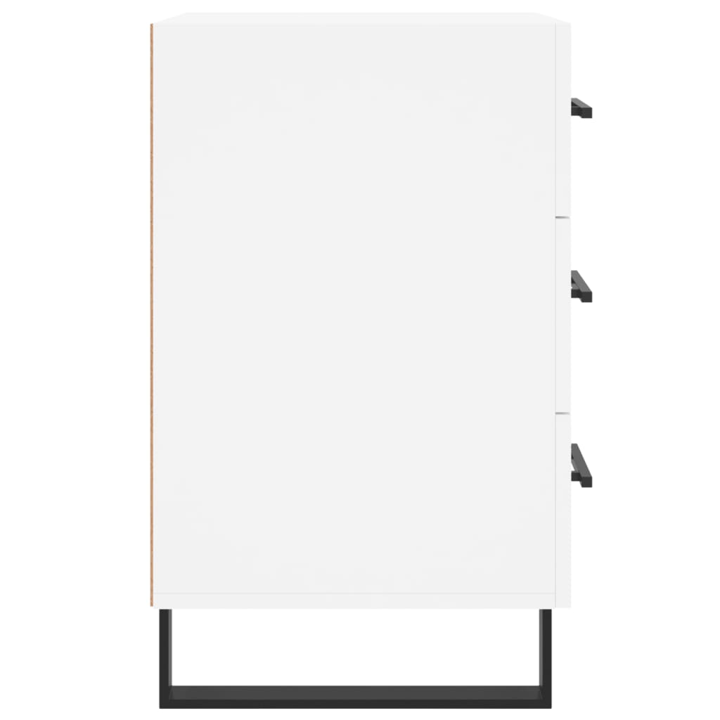 Comodino-Tavolino da notte Bianco 40x40x66 cm in Legno Multistrato 741234