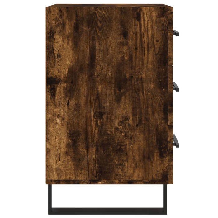 Comodino Rovere Fumo 40x40x66 cm in Legno Multistrato 827689