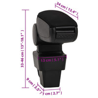 Bracciolo per Auto Nero 13x34x(33-46) cm in ABS