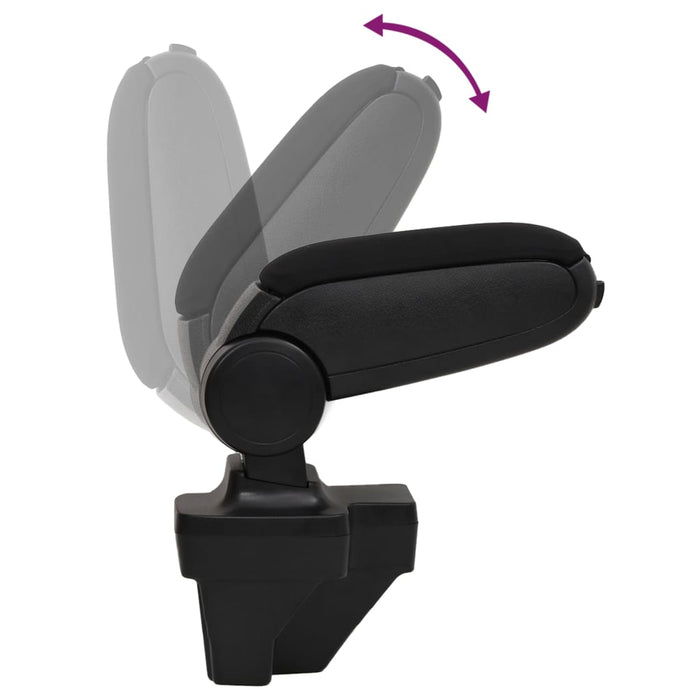 Bracciolo per Auto Nero 15x35x(33-49,5) cm in ABS 154687