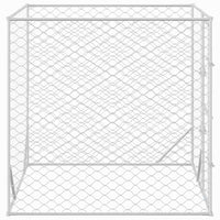 Cuccia per Cani da Esterno Argento 2x2x2 m Acciaio Zincato 153674