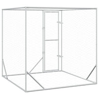 Cuccia per Cani da Esterno Argento 2x2x2 m Acciaio Zincato 153674