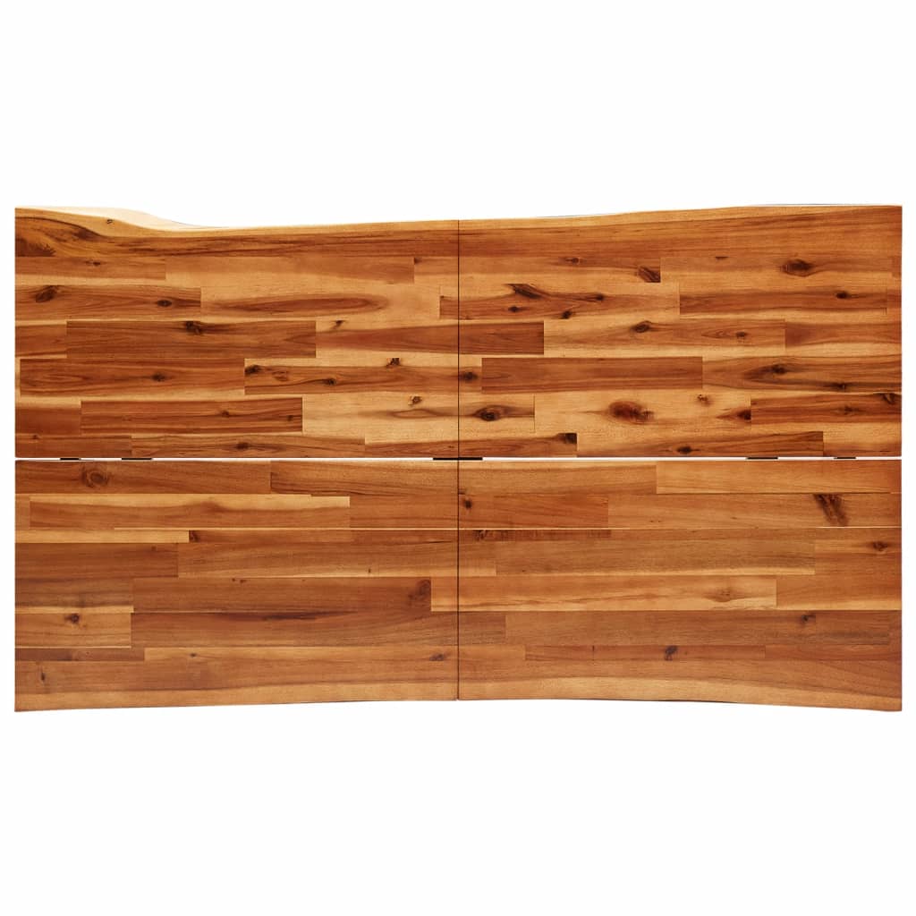 Tavolo da Pranzo Bordi Vivi 140x80x75 cm Legno Massello Acacia 353289