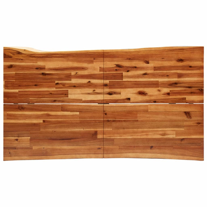 Tavolo da Pranzo Bordi Vivi 140x80x75 cm Legno Massello Acacia 353289