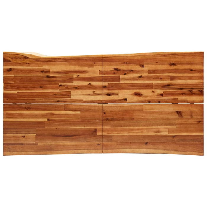 Tavolo da Pranzo Bordi Vivi 160x80x75 cm Legno Massello Acacia 353290