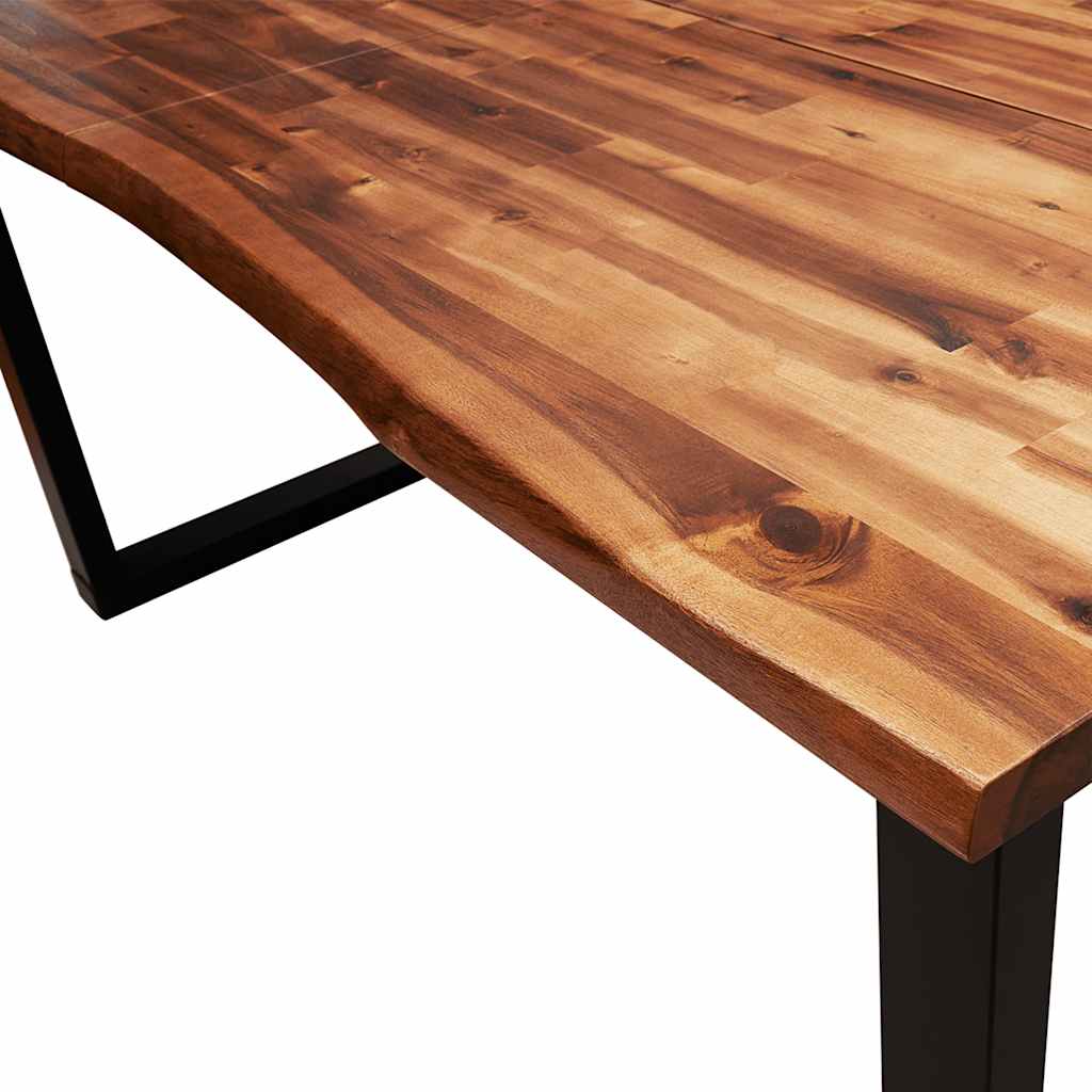 Tavolo da Pranzo Bordi Vivi 160x80x75 cm Legno Massello Acacia 353290