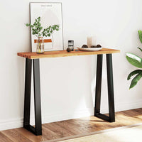 Tavolo Consolle Bordi Vivi 110x35x80 cm Legno Massello Acacia 353296