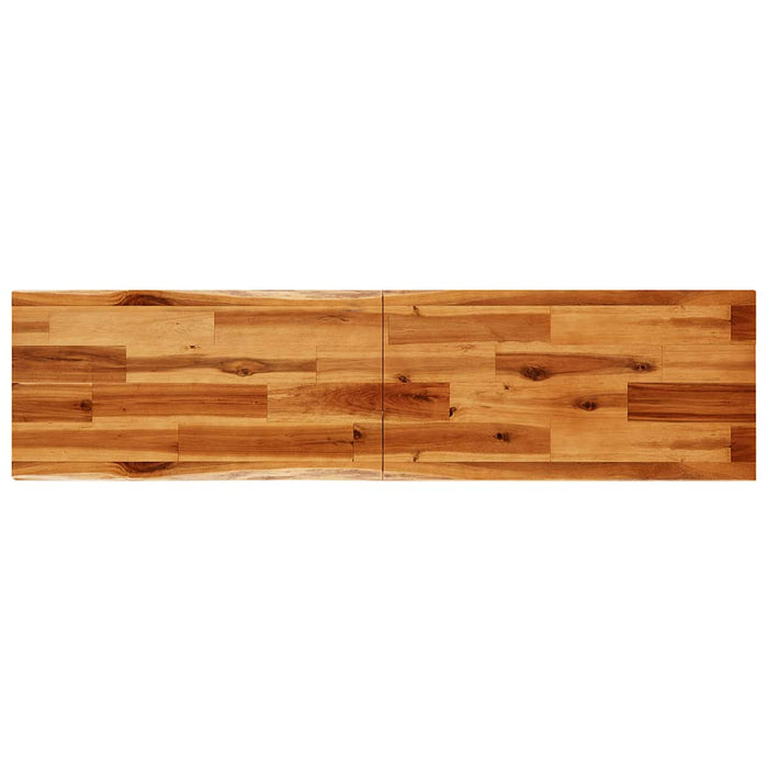 Tavolo Consolle Bordi Vivi 140x40x80 cm Legno Massello Acacia 353297