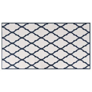 Tappeto da Esterno Navy e Bianco 80x150 cm Design Reversibile 364782
