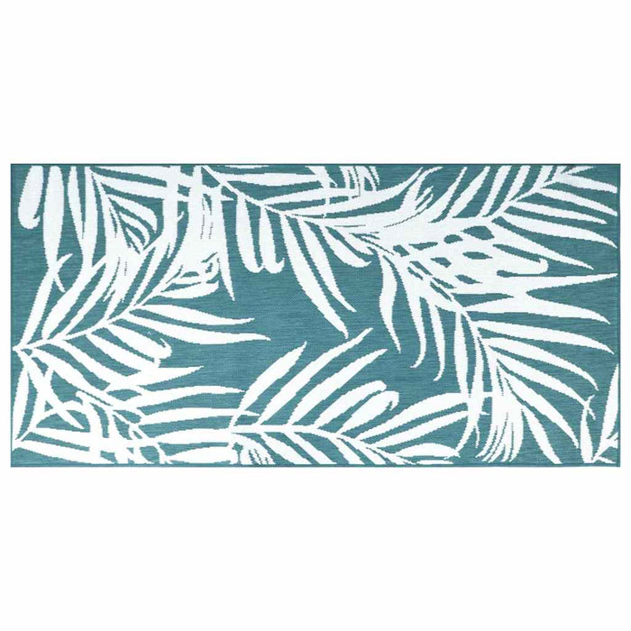Tappeto da Esterno Aqua e Bianco 80x150 cm Design Reversibile 364785