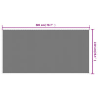 Tappeto da Esterno Grigio e Bianco 100x200cm Design Reversibile 364799