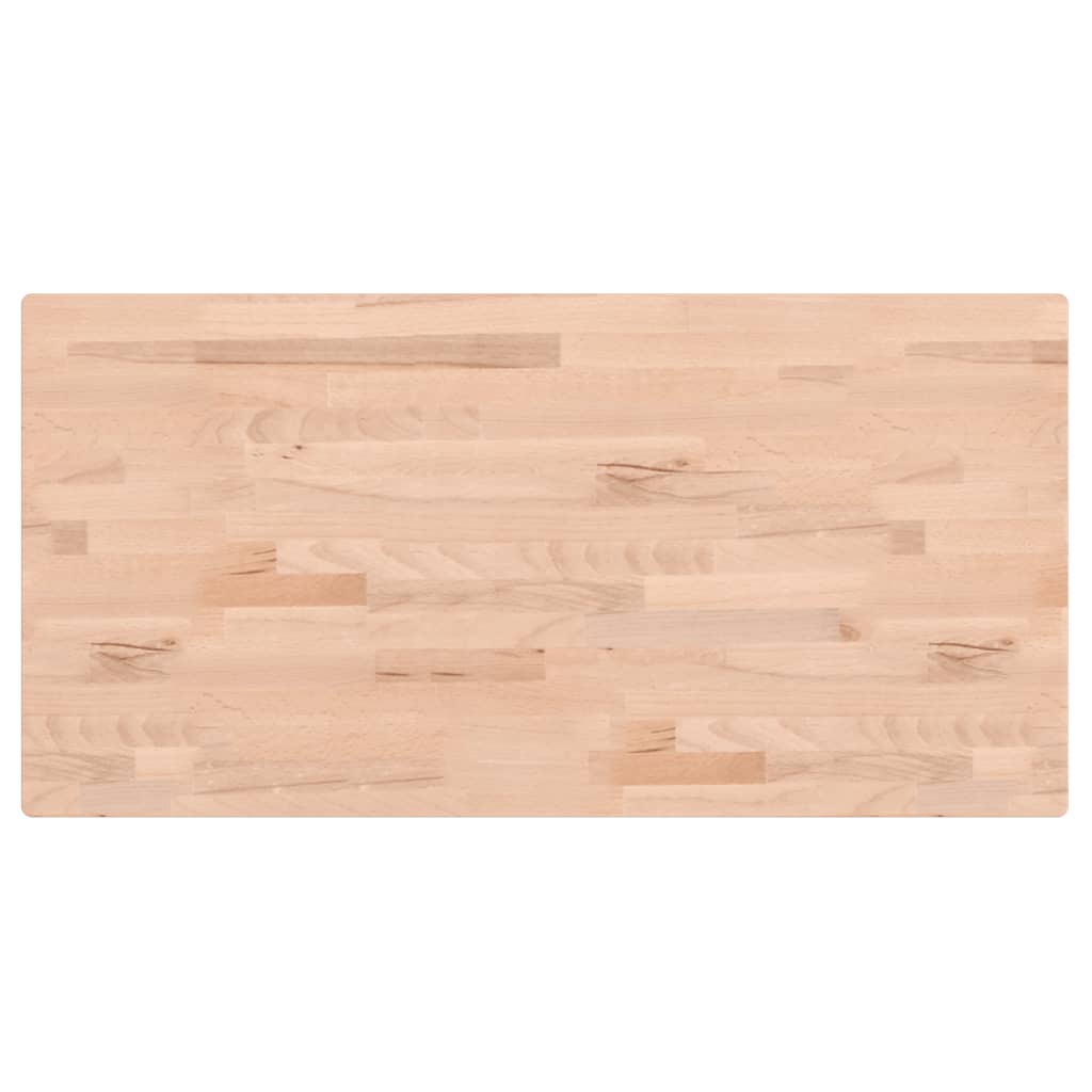 Piano Tavolo 80x40x1,5cm Rettangolare Legno Massello Faggiocod mxl 107355