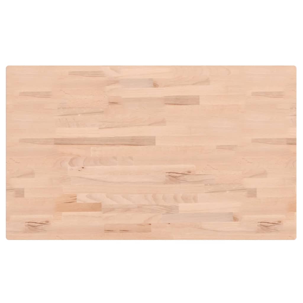 Piano Tavolo 100x60x1,5cm Rettangolare Legno Massello Faggiocod mxl 131366