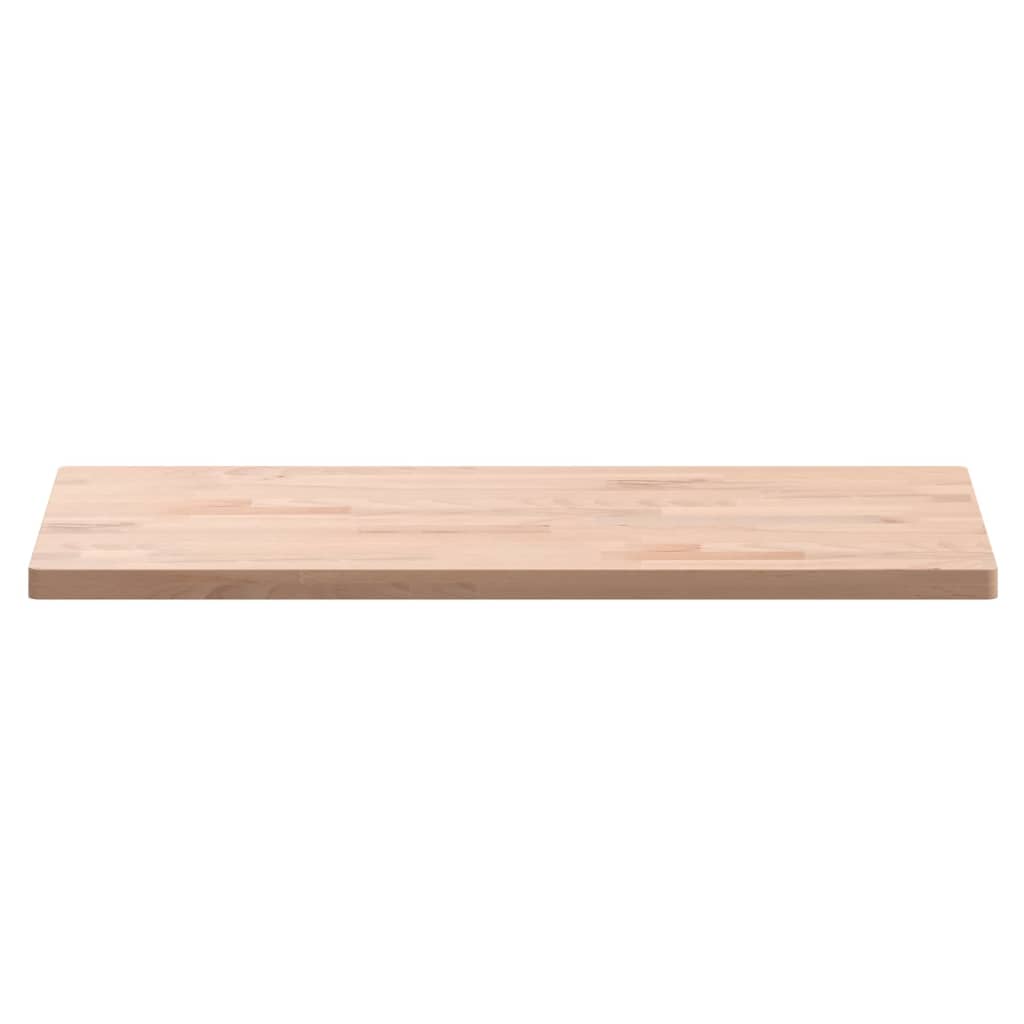 Piano Tavolo 80x40x2,5cm Rettangolare Legno Massello di Faggio