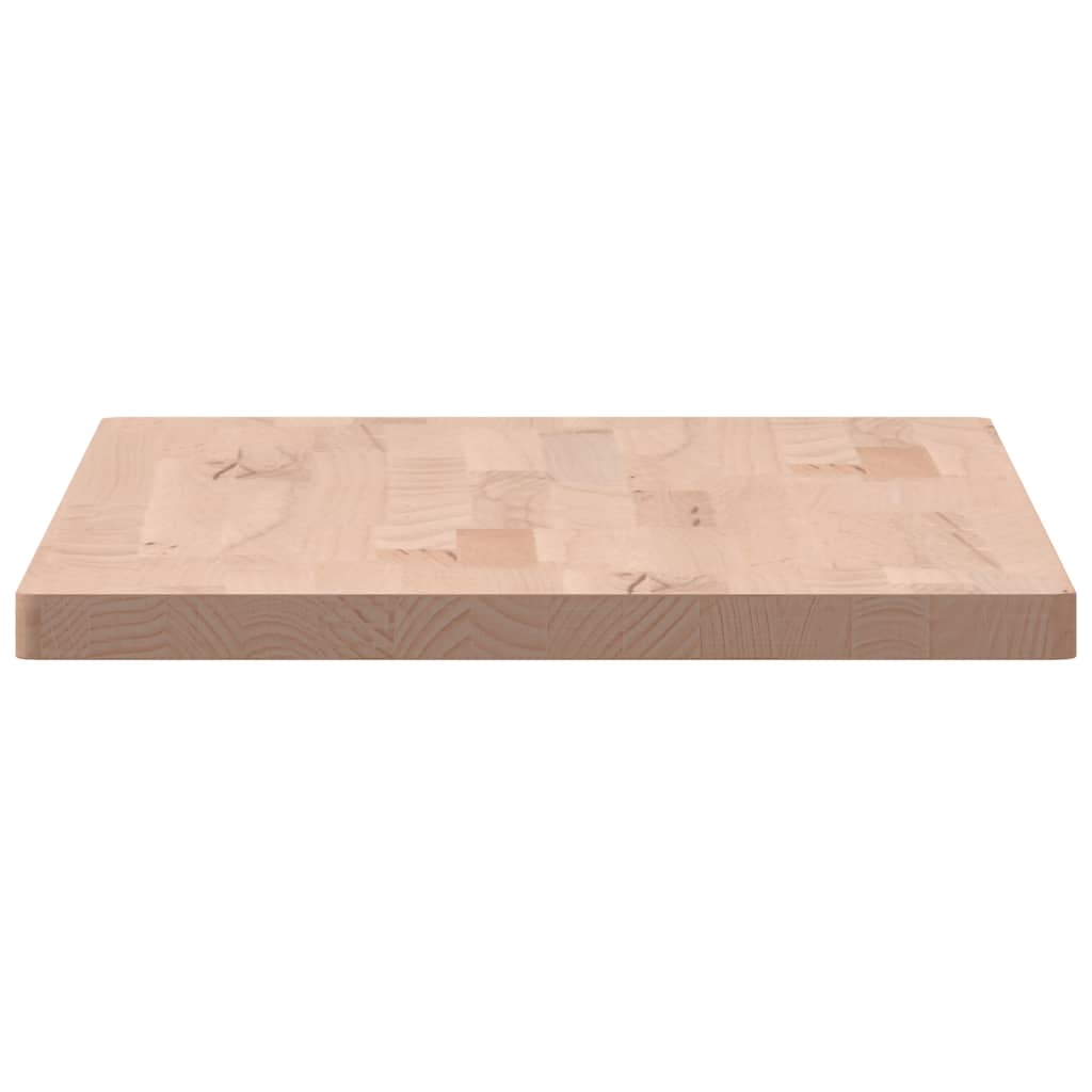 Piano Tavolo 80x40x2,5cm Rettangolare Legno Massello di Faggio
