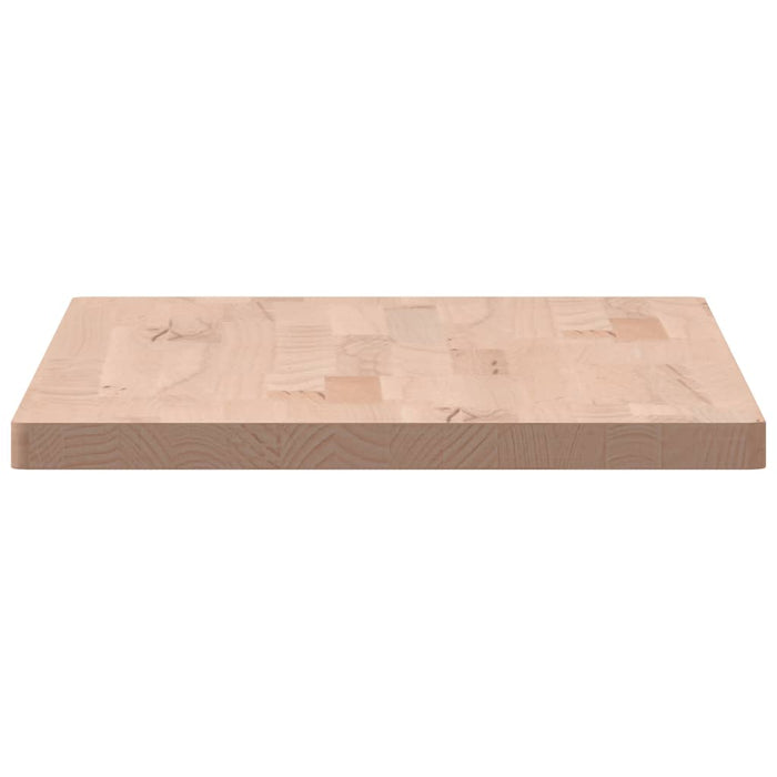 Piano Tavolo 80x40x2,5cm Rettangolare Legno Massello di Faggio