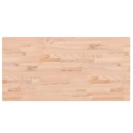 Piano Tavolo 100x50x2,5cm Rettangolare Legno Massello di Faggiocod mxl 131363