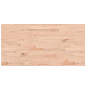 Piano Tavolo 100x50x4cm Rettangolare Legno Massello di Faggio 3188886
