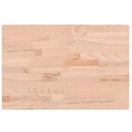 vidaXL Piano Tavolo 60x40x4cm Rettangolare Legno Massello di Faggio