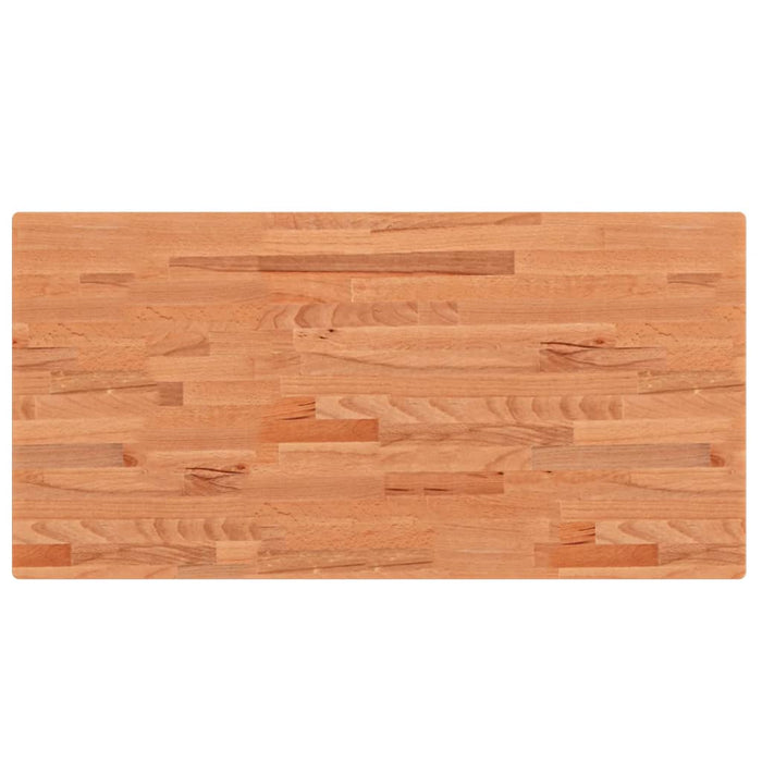 Piano Tavolo 100x50x4cm Rettangolare Legno Massello di Faggiocod mxl 83451