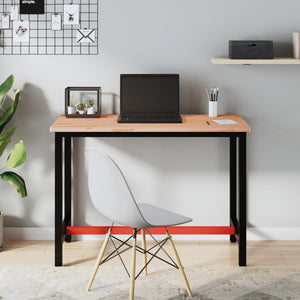 Banco da Lavoro 115x55x81,5 cm Legno Massello Faggio e Metallocod mxl 131338