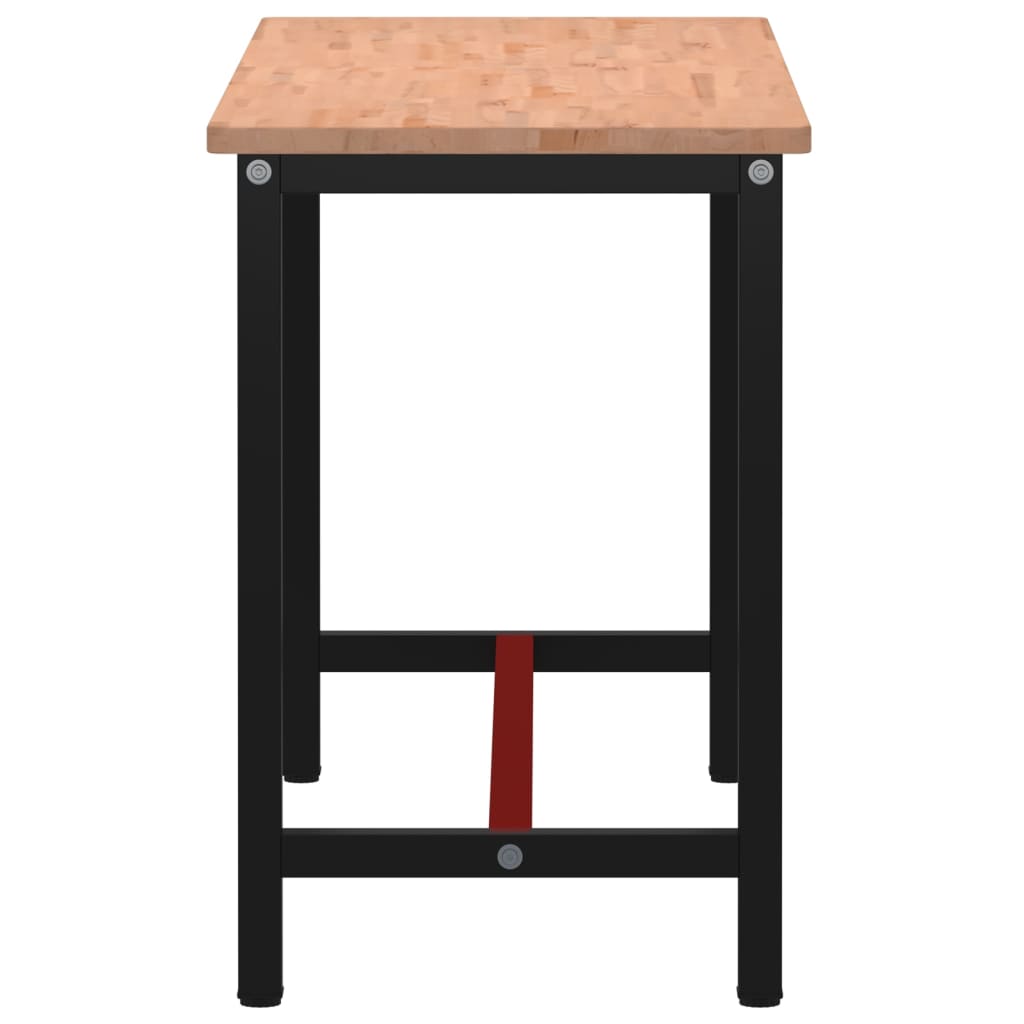 Banco da Lavoro 150x55x81,5 cm Legno Massello Faggio e Metallo