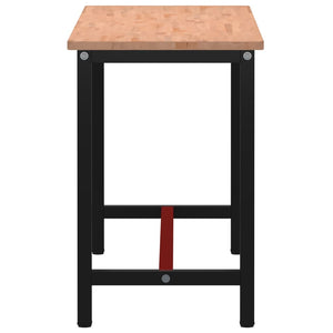 Banco da Lavoro 150x55x81,5 cm Legno Massello Faggio e Metallo