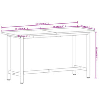 Banco da Lavoro 150x55x81,5 cm Legno Massello Faggio e Metallo 3188905