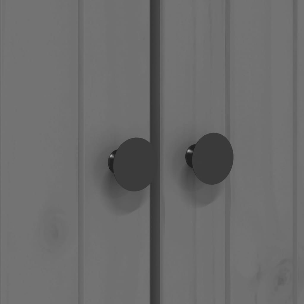 Libreria BODO 82x40x173 cm in Legno Massello di Pino Grigio 355058