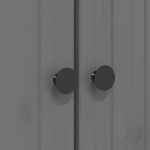 Libreria BODO 82x40x173 cm in Legno Massello di Pino Grigio 355058