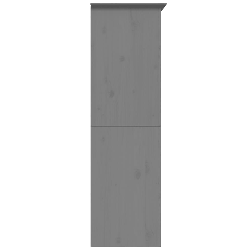 Armadio BODO 99x53,5x173 cm in Legno Massello di Pino Grigio 355061