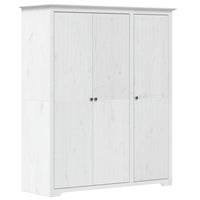Armadio BODO 146x53,5x173 cm in Legno Massello di Pino Bianco