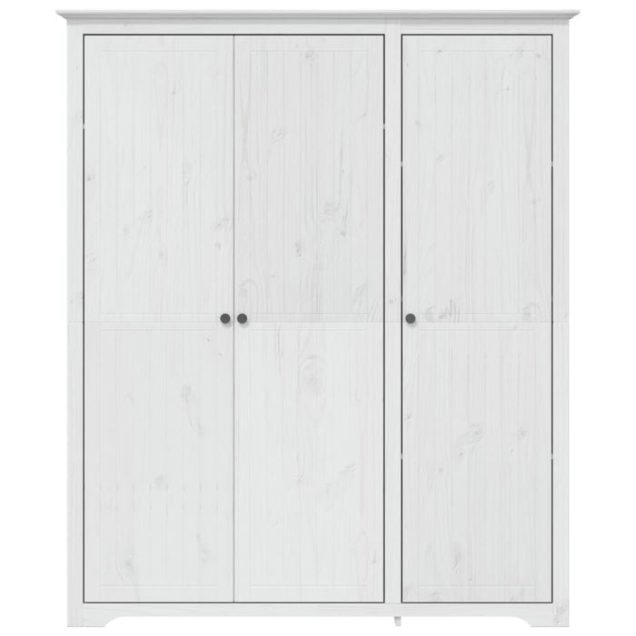 Armadio BODO 146x53,5x173 cm in Legno Massello di Pino Bianco