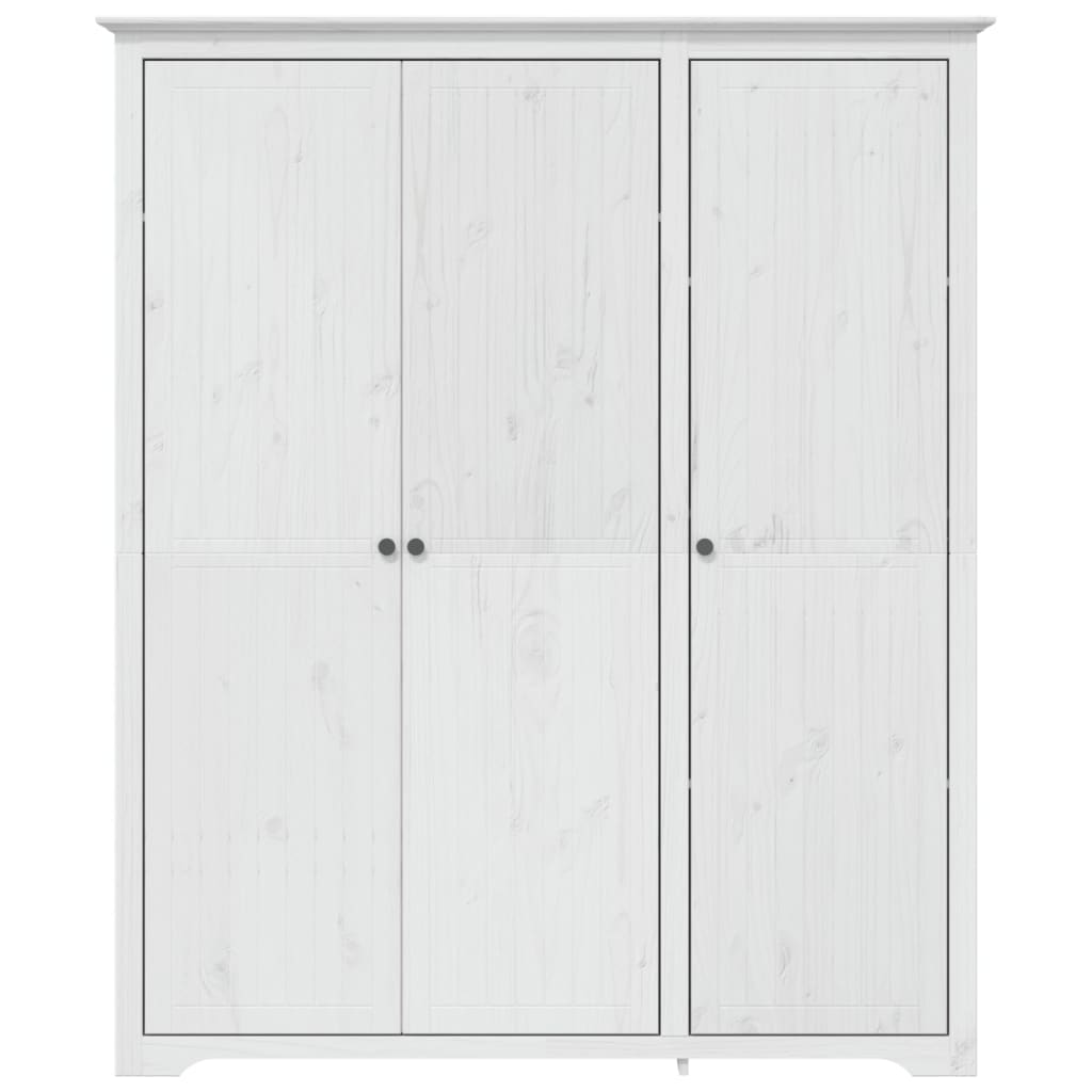 Armadio BODO 146x53,5x173 cm in Legno Massello di Pino Bianco 355062