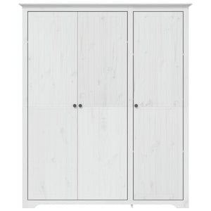 Armadio BODO 146x53,5x173 cm in Legno Massello di Pino Bianco 355062